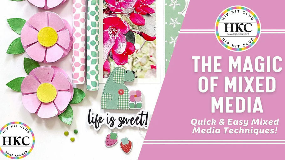 🎨 DIY Custom Color Sprays! Mixed Media Layout Tutorial with Anke Kramer | April Kit Showcase 🌸