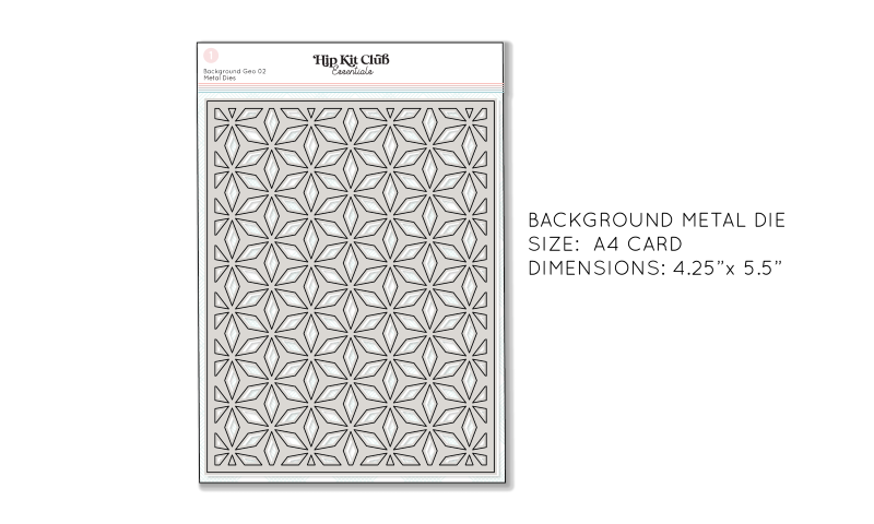 November 2022  Geo Snowflake Background Metal Die Kit