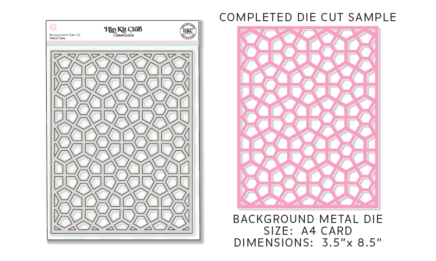 January 2023 Geo Hexagon Background Metal Die