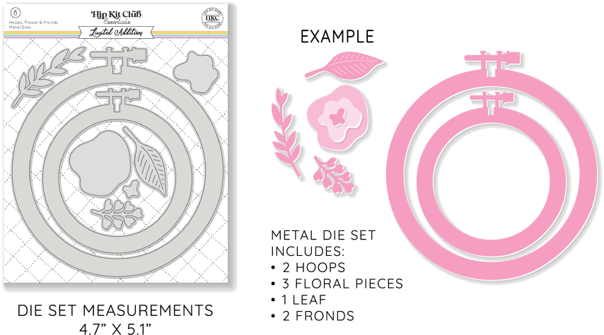 February 2023 Hoop + Floral Metal Die