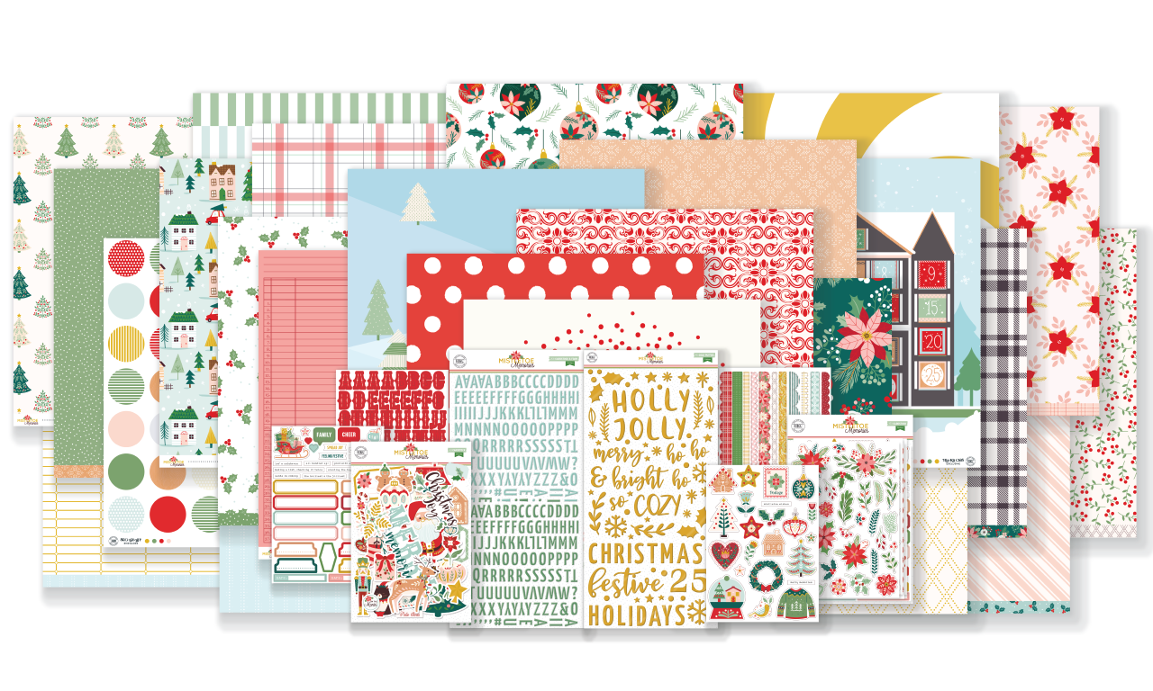 November 2024 Paper Kit - Premium Seasonal Scrapbooking Papers