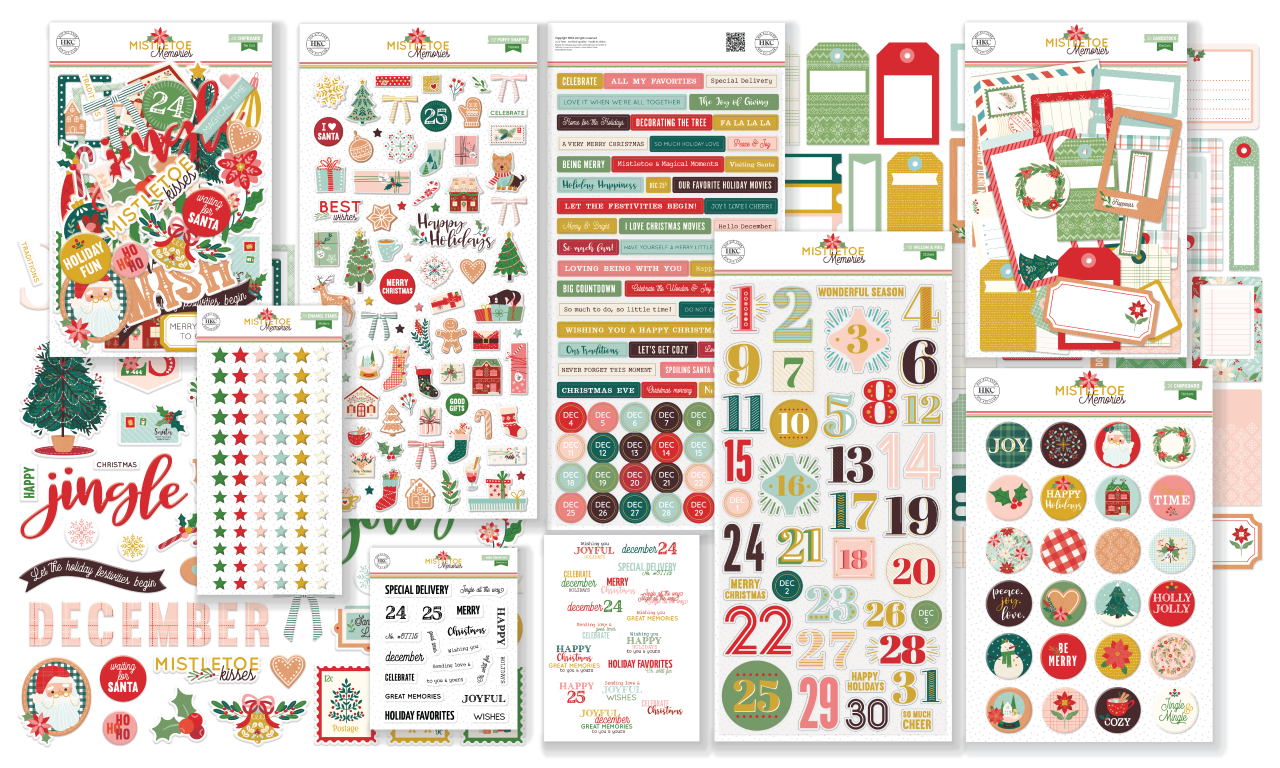 November 2024 Embellishment Kit - Premium Holiday Crafting Embellishments