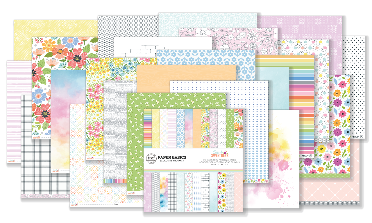 January 2025 Paper Kit - Premium Patterned Scrapbooking Papers