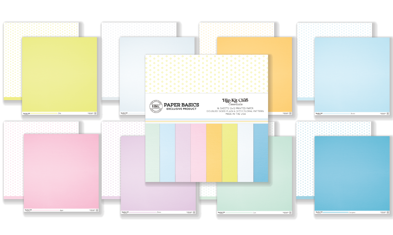 March 2025 Cardstock Kit - Premium Scrapbooking Paper