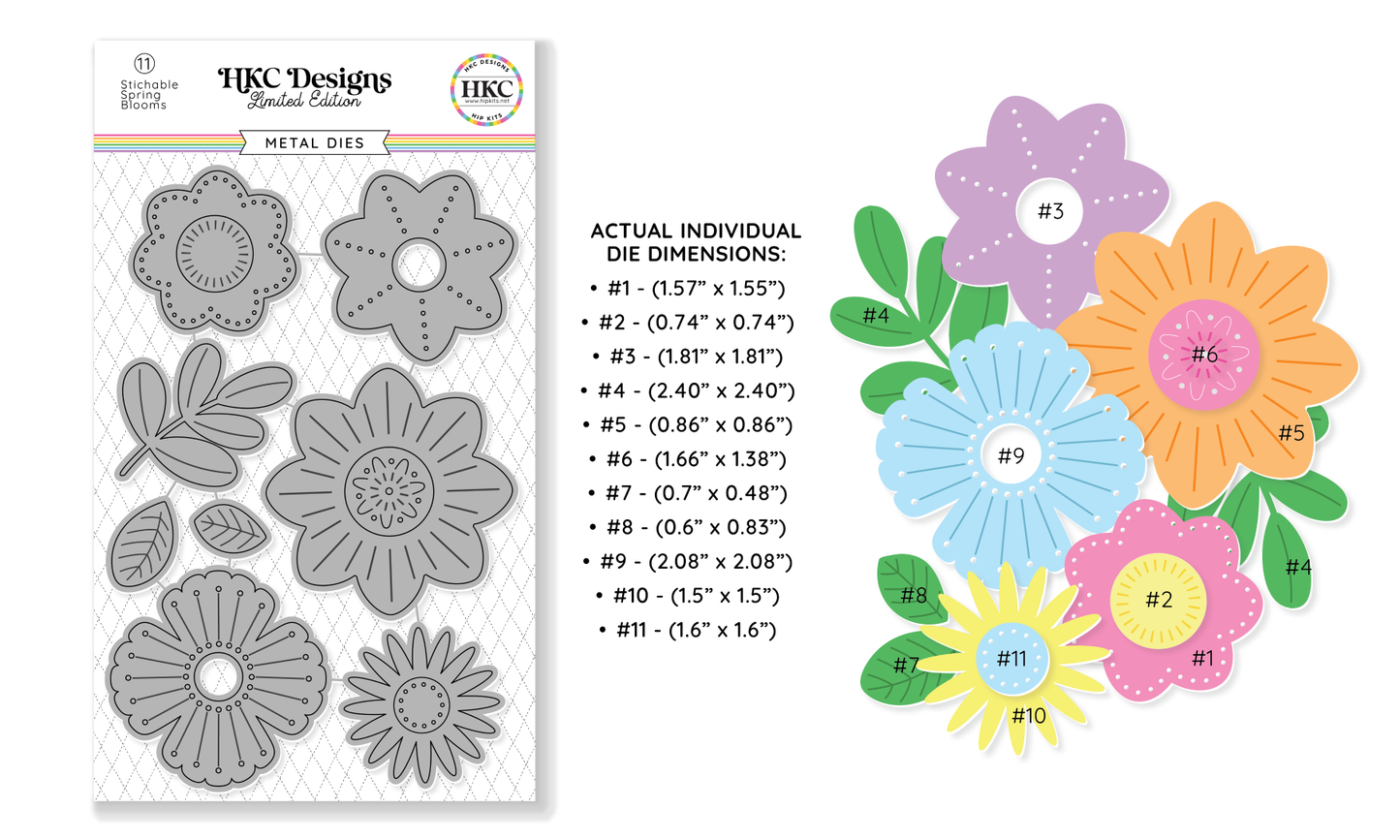 March 2025 Stitchable Spring Blooms Metal Die | HKC Exclusive | Limited Edition