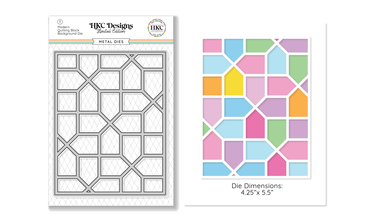April 2025 Modern Quilting Block Metal Die - Hip Kit Club