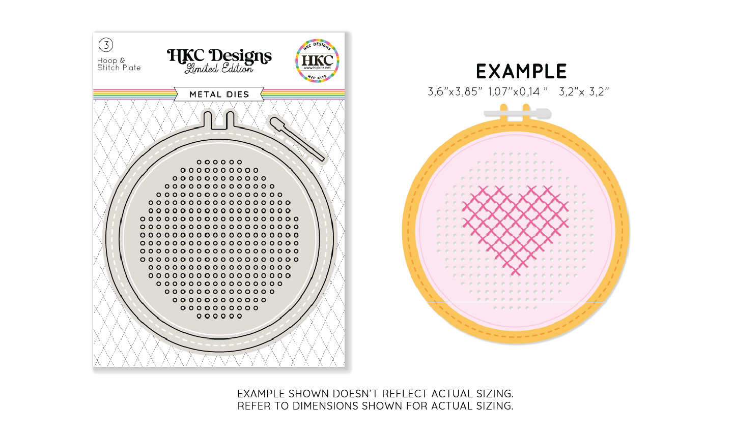 April 2025 Embroidery Hoop Metal Die - Stitching Frame Die Cut for Scrapbooking