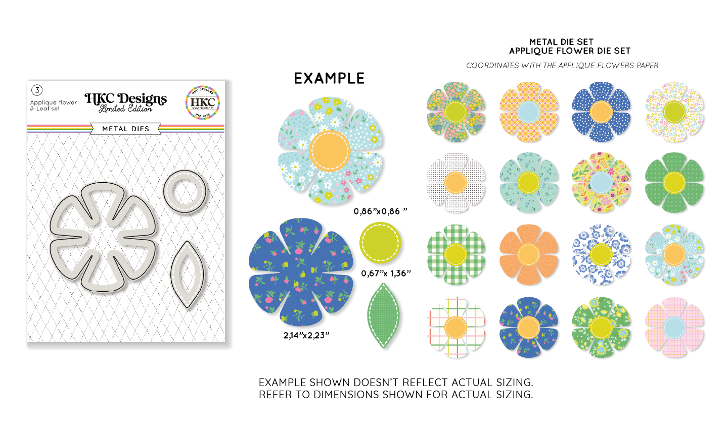 April 2025 Floral Applique Metal Die - Stitched Flower Die Cut for Scrapbooking