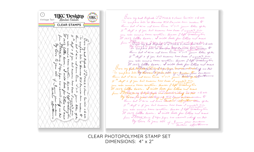 May 2025 Vintage Text Texture Stamp - Distress & Vintage Aesthetic