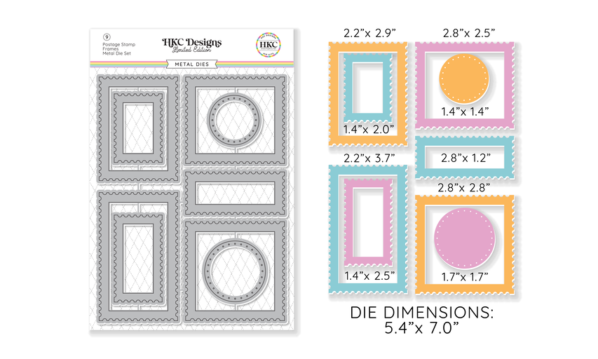 July 2025 Postage Stamp Frames Metal Die Set
