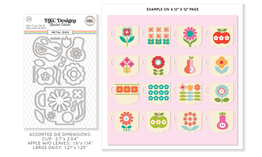 September 2025 Tea Cup and Decoration Metal Die Set