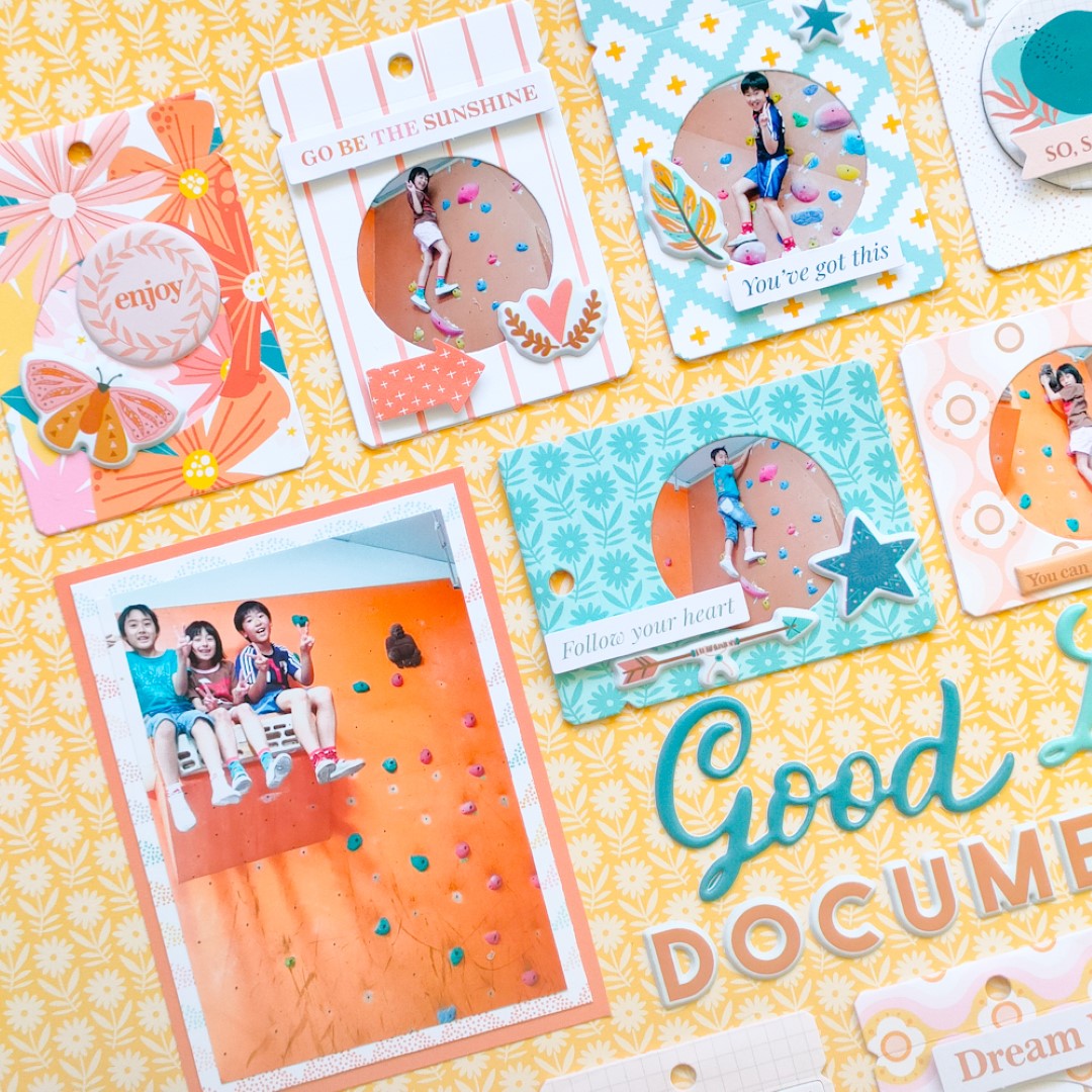 Layout created by Natsuko Suzuki with June 2024 Foldable Tag With Window Metal Die Set