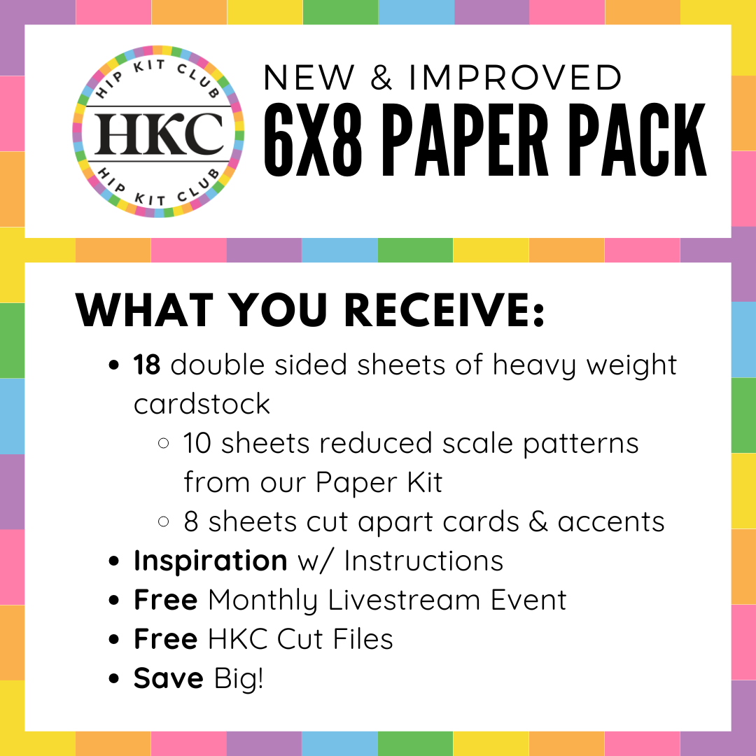 6x8 Paper Kit Subscription | Monthly Scrapbooking Kit | Hip Kits
