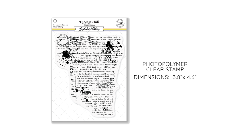 April 2023 Newsprint Texture Stamp