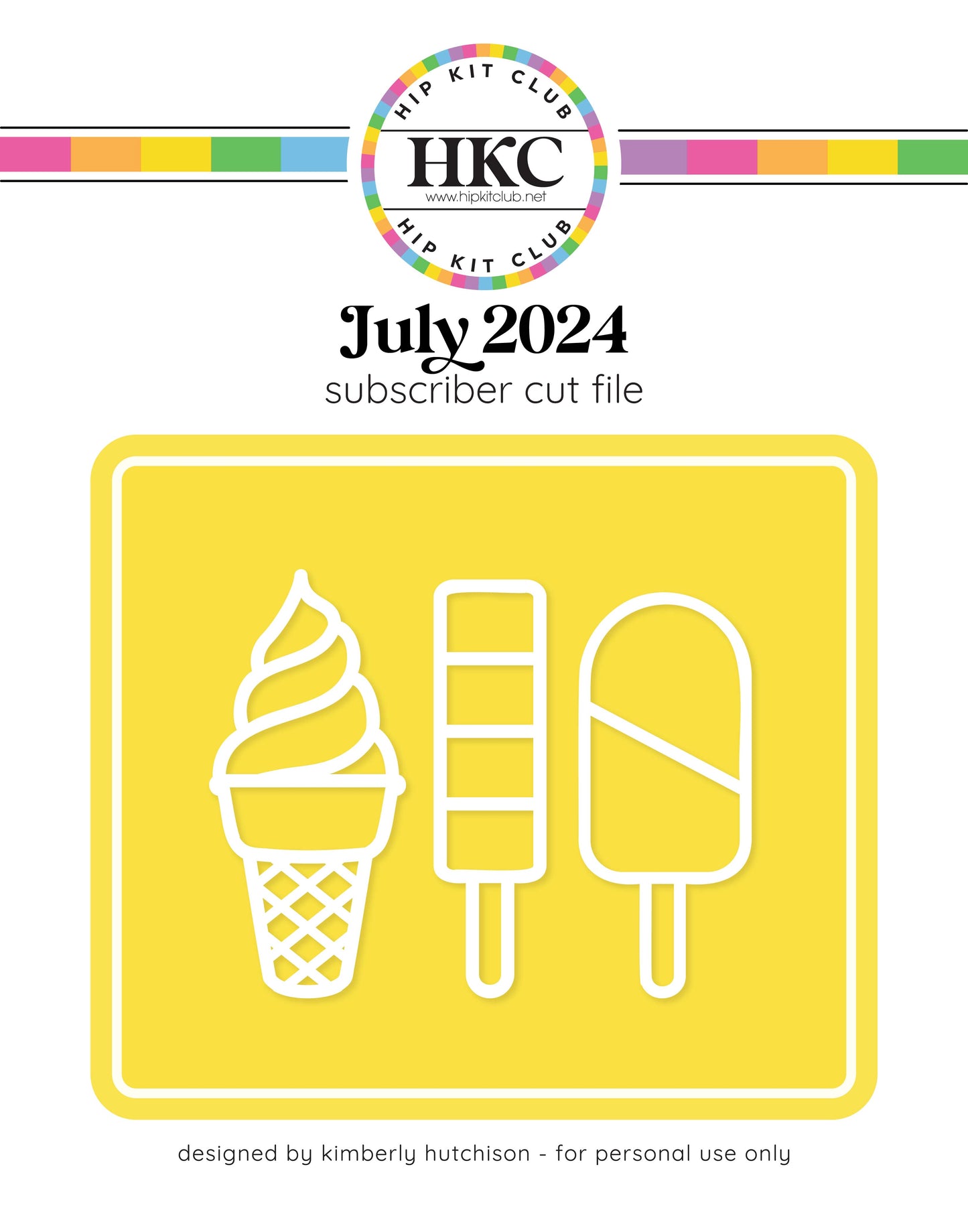 July 2024 Ice Cream Cut File - Summer Crafting Delight