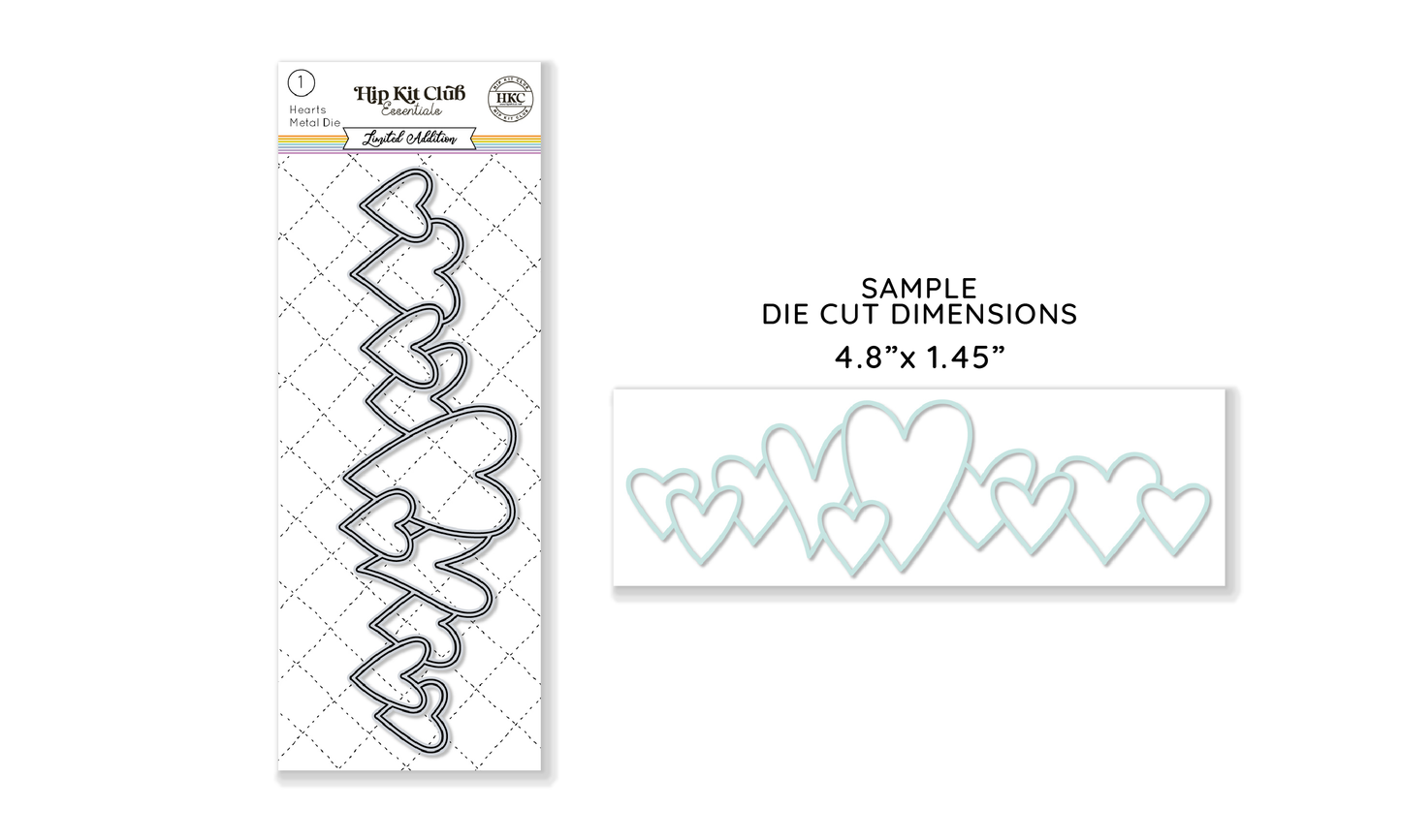 April 2024 Linked Hearts Metal Die Set - HKC Exclusive Limited Addition