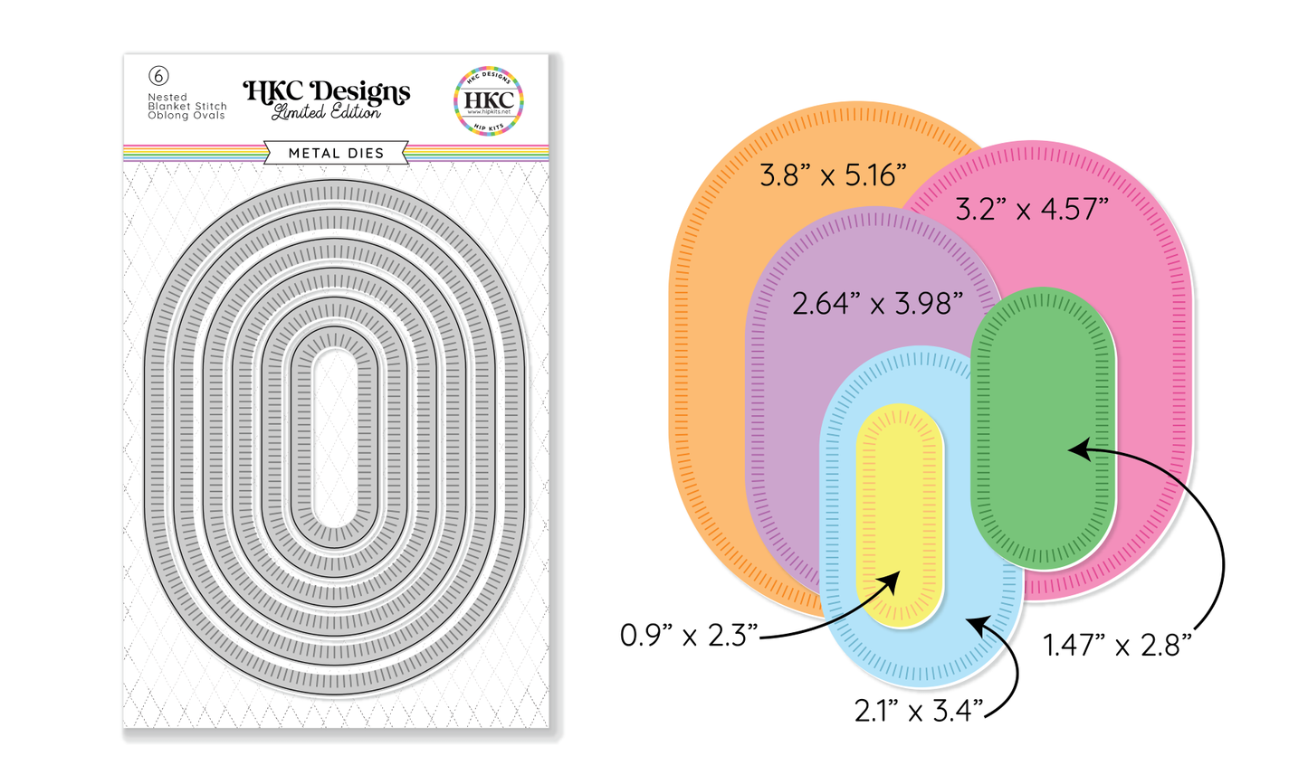 March 2025 Nested Oval with Blanket Stitch Metal Die
