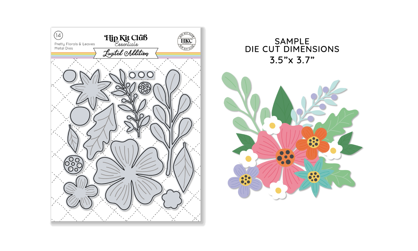May 2024 Pretty Florals and Leaves Metal Die Set - Enhance Your Creations