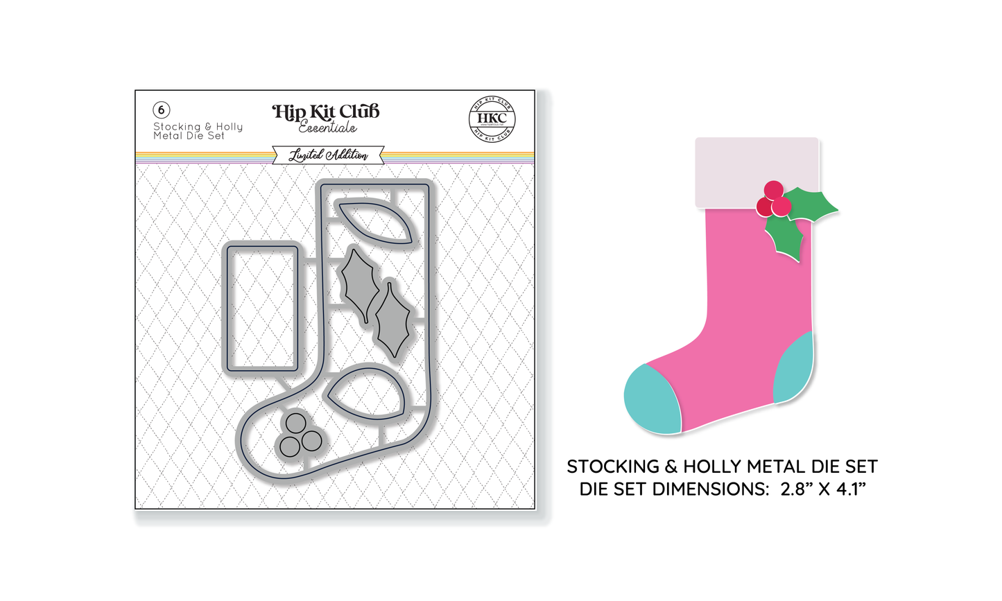 November 2024 Christmas Stocking Metal Die Set - Holiday Crafting Essential
