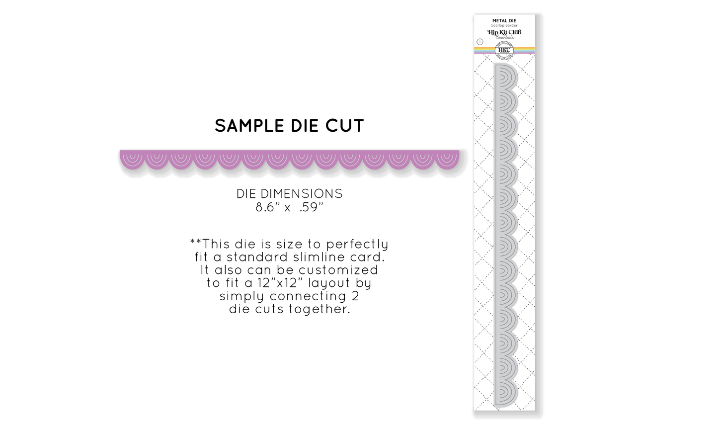 June 2023 Fringe Border Metal Die