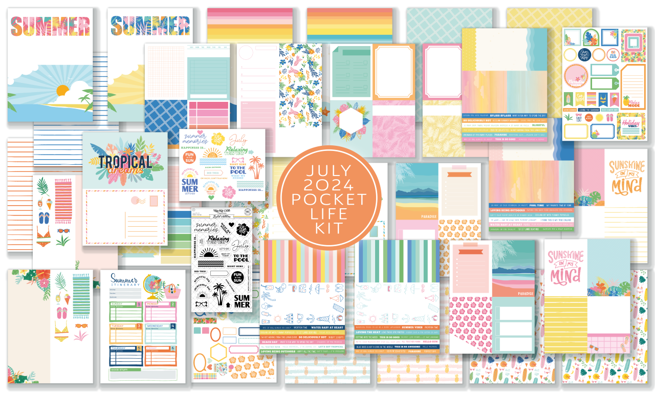 July 2024 Pocket Life Kit - Summer Sizzle Designs