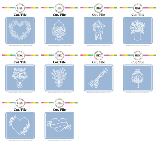 February and March 2026 SVG cut file collections from Hip Kit Club — floral, spring, and whimsical designs for Cricut and Silhouette