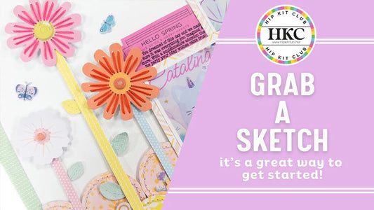Watch Gloria Turn a Simple Sketch into a Breathtaking Spring Layout | Hip Kits March 2025 - Hip Kit Club