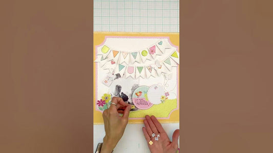 DIY banner scrapbook layout tutorial using April 2025 Hip Kits by Sophie