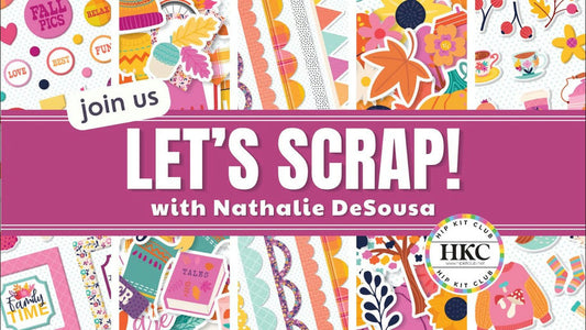 November 2025 scrapbook layout tutorial with Hip Kits supplies