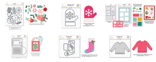 Collection of metal dies for scrapbooking die cutting machines - butterflies, flowers, borders, and shapes