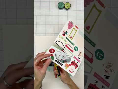 Star wreath scrapbook layout created using packaging technique with November 2025 Hip Kits featuring embellishments and patterned paper arranged in a circular wreath design