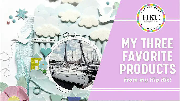 Texture and dimension scrapbook techniques by Anke Kramer using April 2025 Hip Kits