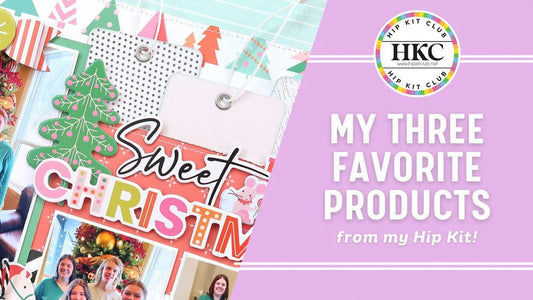 Christmas scrapbook layout with layers and texture using Hip Kits supplies