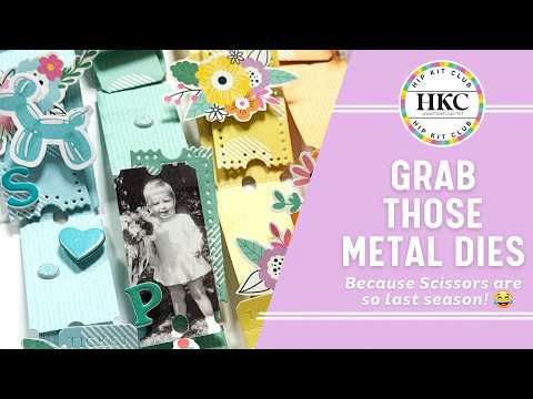 Scrapbook layout created with January 2026 Raffle Tickets Metal Die Set from Hip Kit Club