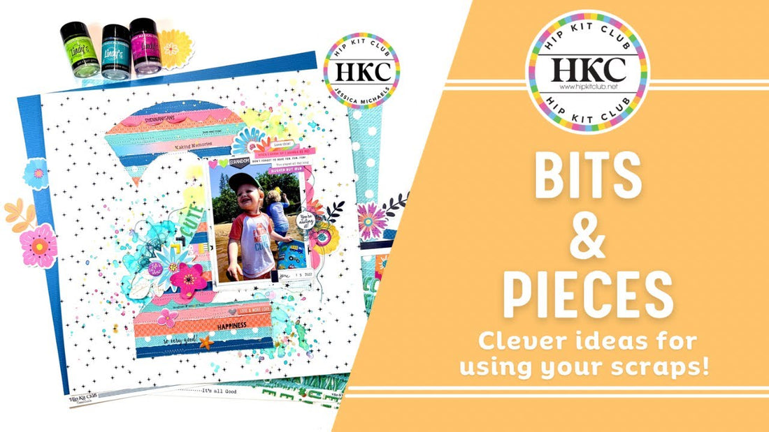 Mixed Media Paper Strips Scrapbook Layout Tutorial | March 2026 Hip Kits