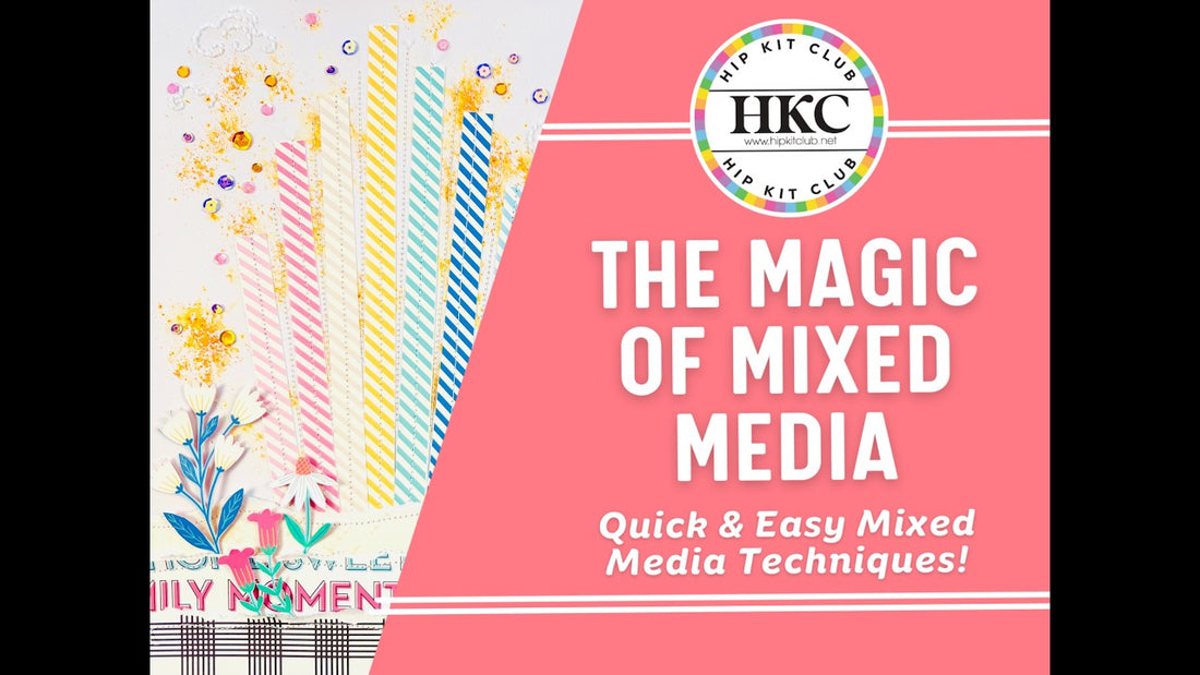 Mixed media scrapbook layout featuring a paper pieced geyser with machine stitching, fussy cut flowers, and hand stitched clouds by Heidi Lewis