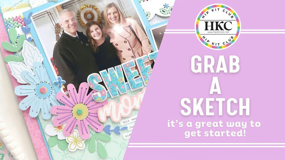 Layered paper strip scrapbook technique by Jana Eubank using March 2025 Hip Kits