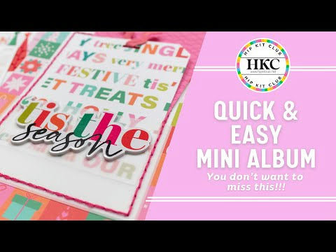 Quick December scrapbook album pages created with November 2025 Hip Kits monthly subscription supplies