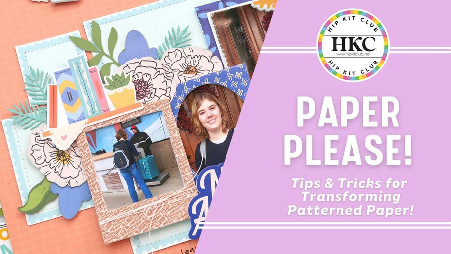 Patterned paper scrapbook layout tutorial by Jana Eubank using Hip Kits