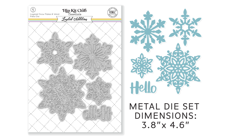 Diciembre 2022 Troquel metálico - Copos de nieve en capas