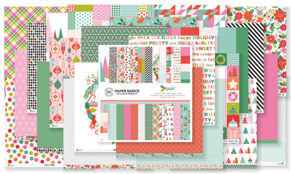 November 2025 patterned paper kit with 10 Tis The Season holiday designs