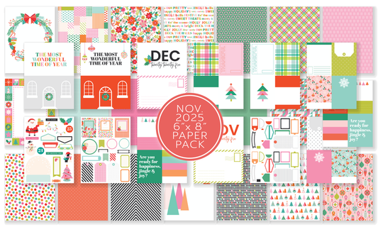 November 2025 6x8 Pocket Life Cards and Ephemera Shapes