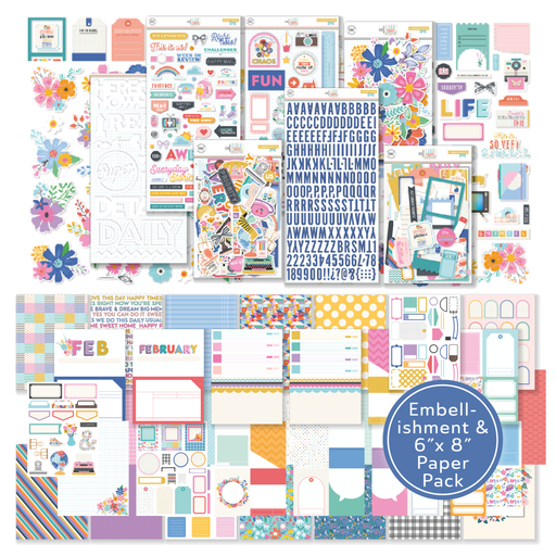 February 2026 Main Kit with 6x8 Paper Pack | Complete Scrapbook Bundle