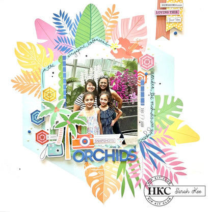 Summer Hip Kit Scrapbooking Layout by Sarah Kee using the July 2024 Hip Kits