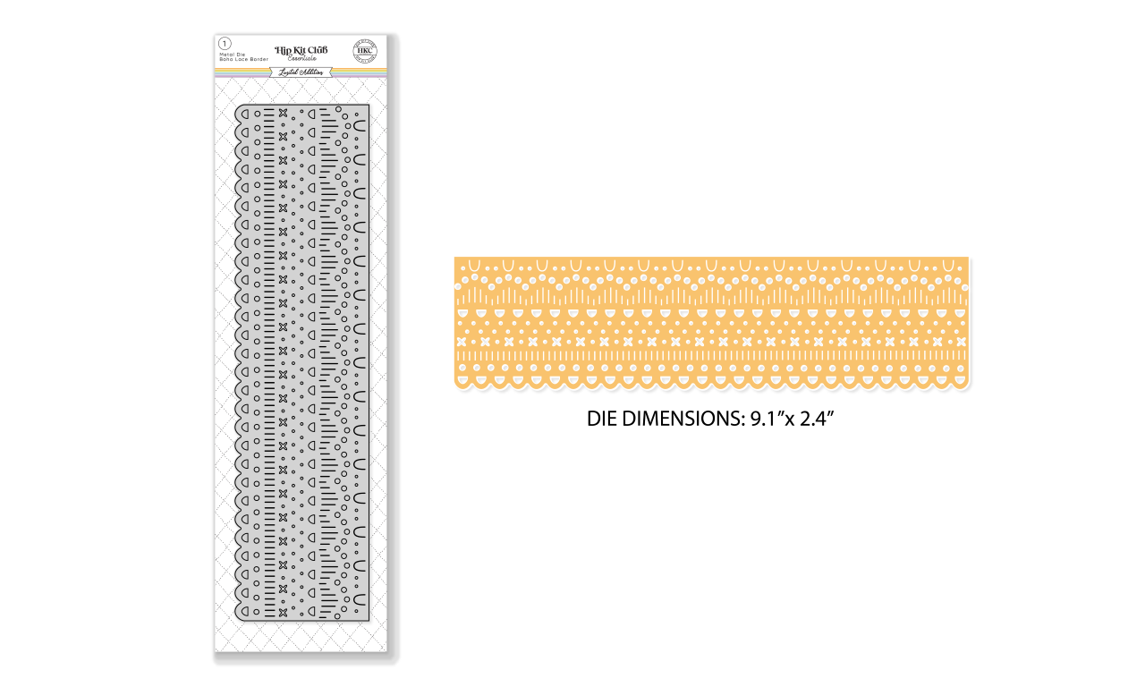 August 2024 Boho Lace Border Die