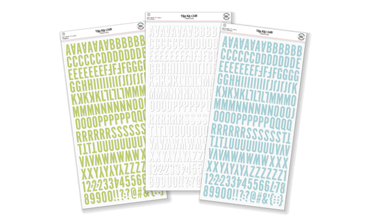 August 2023 Essentials Cardstock Mini Alphabet Stickers - Fresh Colors