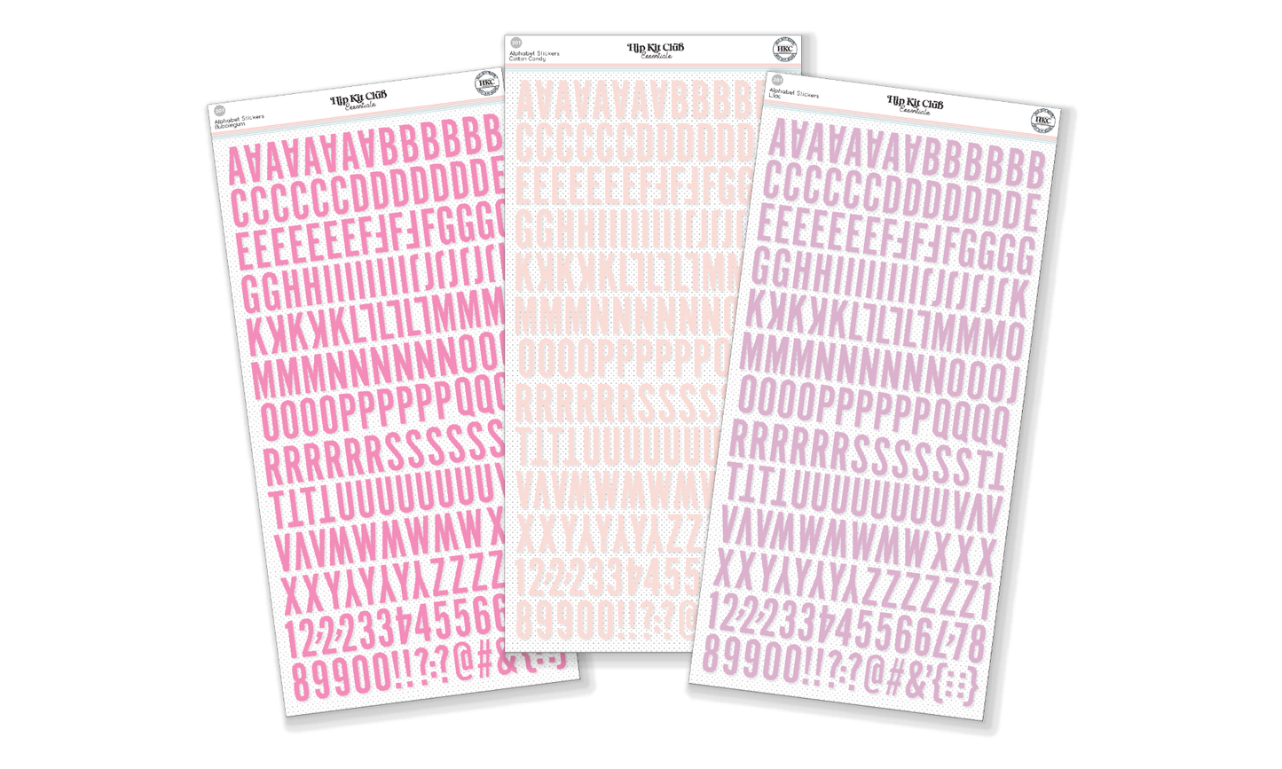 August 2023 Essentials Cardstock Mini Alphabet Stickers - Spring Colors