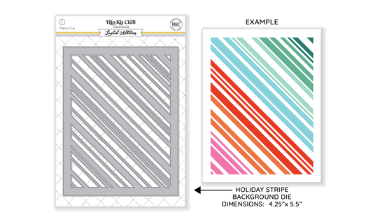 November 2023 Holiday Stripe Background Die