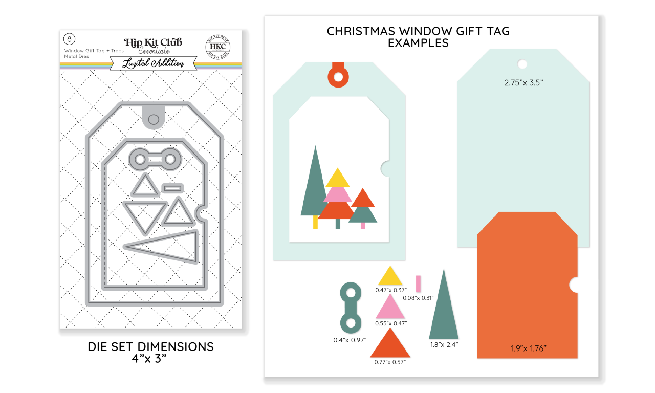 Christmas Window Gift Tag Die Set