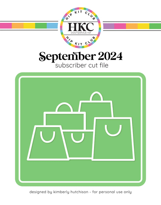 Septiembre 2024 Shopping Bags Cut File